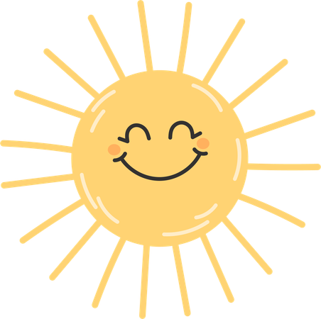 Happy Sun Emoji  Illustration