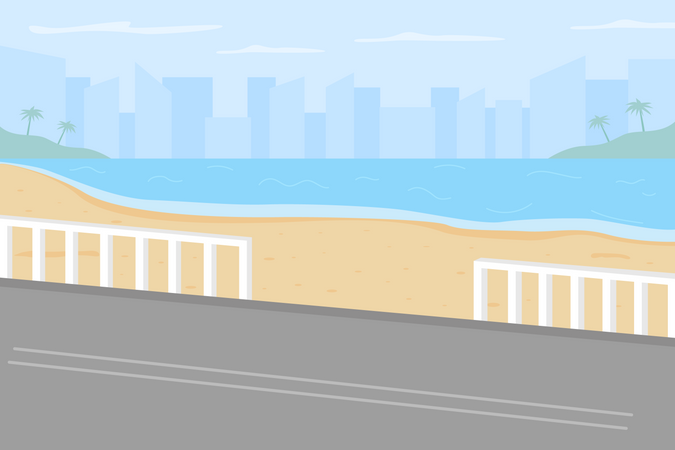 Hawaii-Strand  Illustration