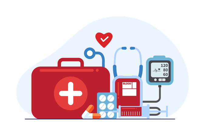 Healthcare equipment  Illustration