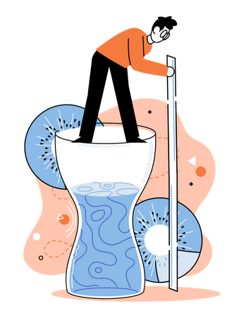 Healthy diet cocktail  Illustration