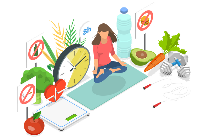 Healthy Lifestyle  Illustration