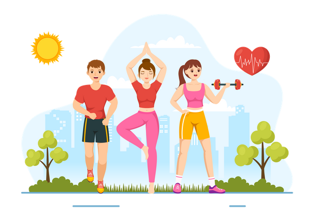 Healthy Lifestyle  Illustration