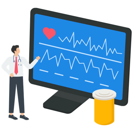 Heart disease screening and diagnostic  イラスト