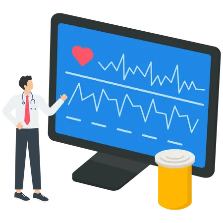 Heart disease screening and diagnostic  イラスト