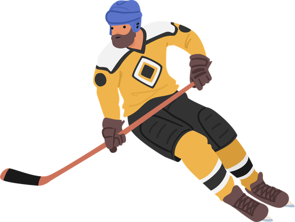 Hockey Player  Illustration