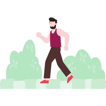 Hombre corriendo  Ilustración