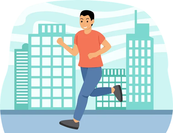 Hombre corriendo  Ilustración