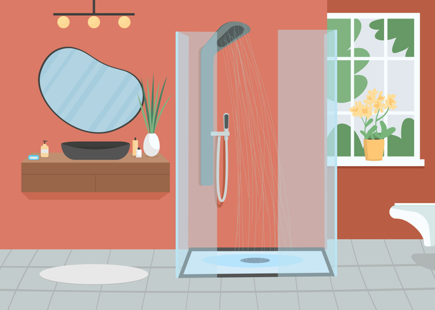 Home bathroom  Illustration