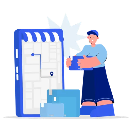 Home Delivery  Illustration