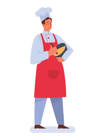 Chef cuisinier masculin  Illustration