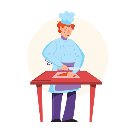 Chef cuisinier masculin  Illustration