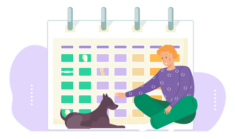 Horaire du chien  Illustration