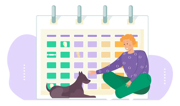 Horaire du chien  Illustration