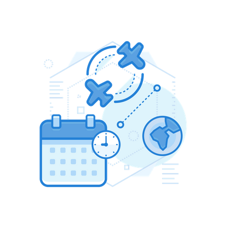 Horaire de vol  Illustration