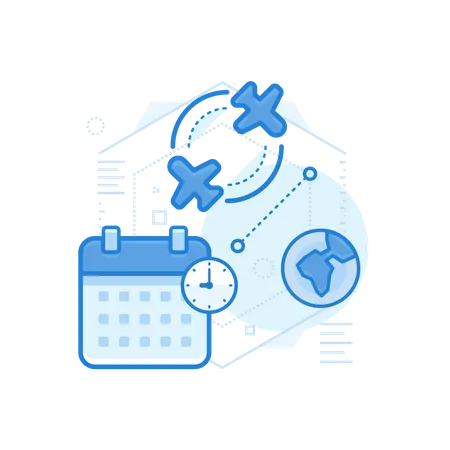 Horaire de vol  Illustration