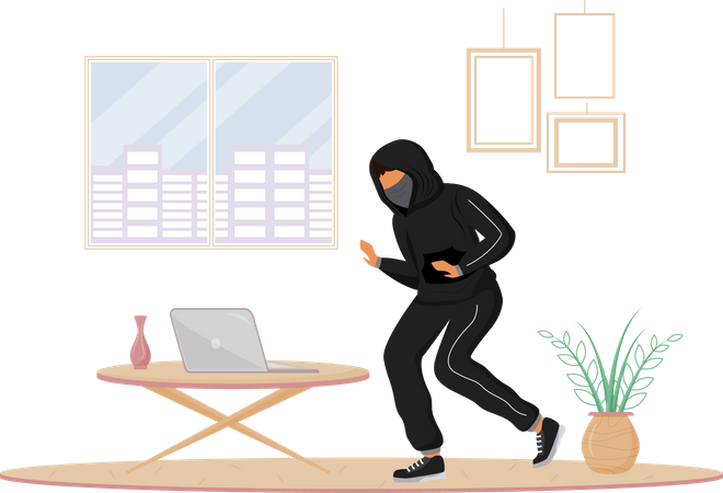 House burglary  Illustration