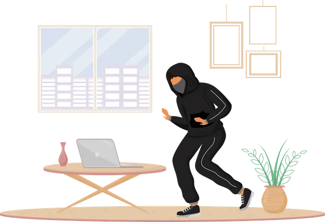 House burglary  Illustration