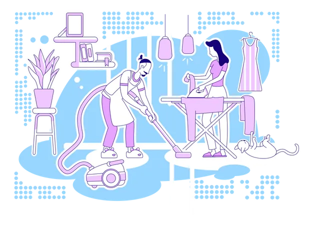 House chores  Illustration