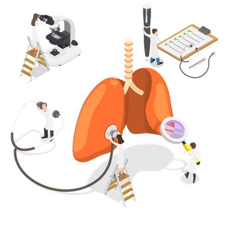 Human respiratory ventilatory system  일러스트레이션