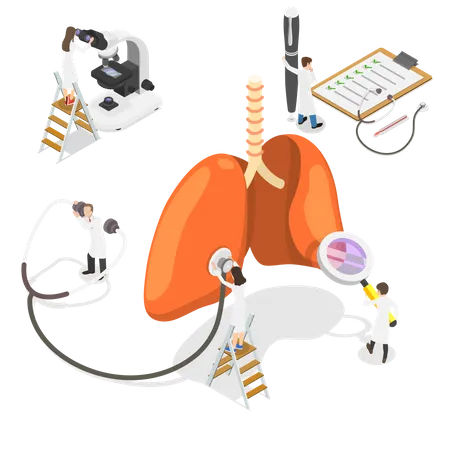 Human respiratory ventilatory system  일러스트레이션