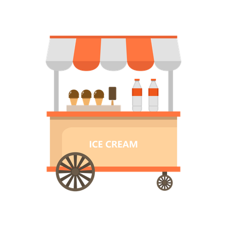 Ice Cream Kiosk  Illustration