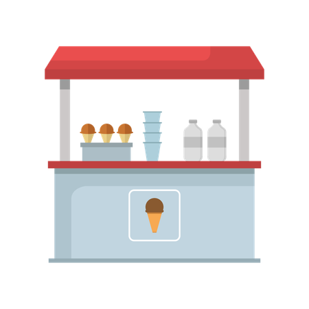 Ice Cream Kiosk  Illustration