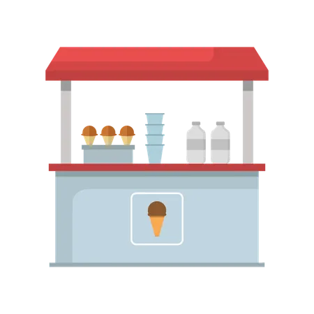 Ice Cream Kiosk  Illustration