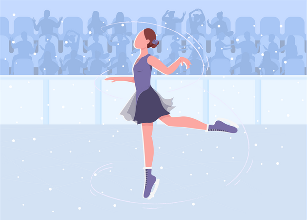 Ice skating  Illustration