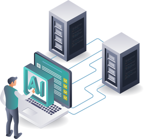 AI 애플리케이션을 통한 서버 개선  일러스트레이션