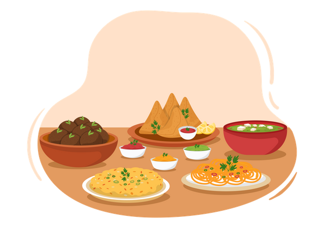 Indian Food  イラスト