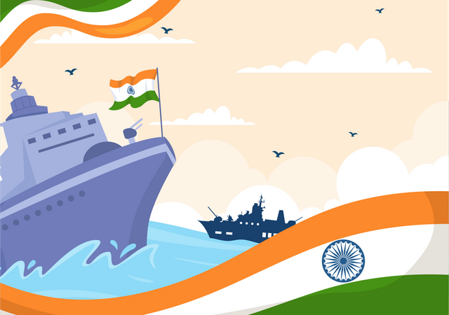 Indian Navy Day  일러스트레이션