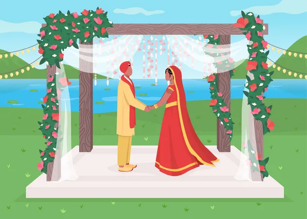 Indian wedding  일러스트레이션