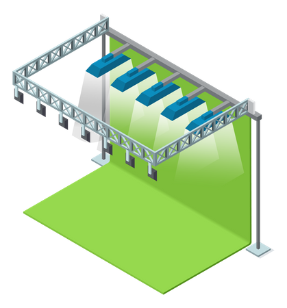 Indoor shooting studio  Illustration