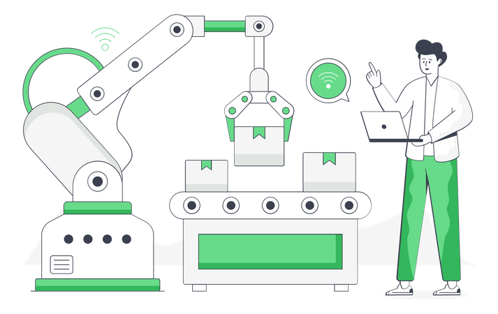 Automatisation de l'industrie  Illustration