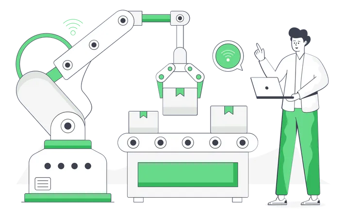 Automatisation de l'industrie  Illustration