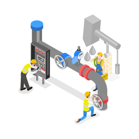 Industrie des carburants pétroliers  Illustration