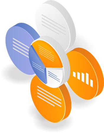 Infographic circle and pie chart  Illustration