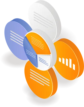 Infographic circle and pie chart  Illustration