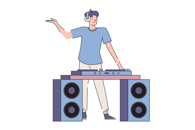 Disco Jockey  Ilustração