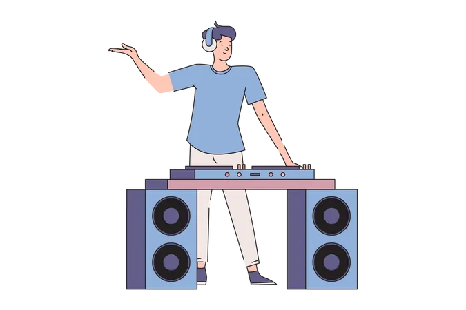 Disco Jockey  Ilustração