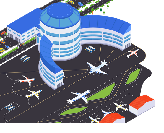 International airport  Illustration