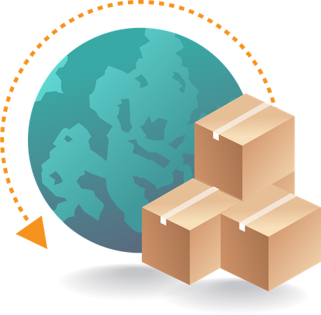 International Shipping Solutions for Businesses  Illustration