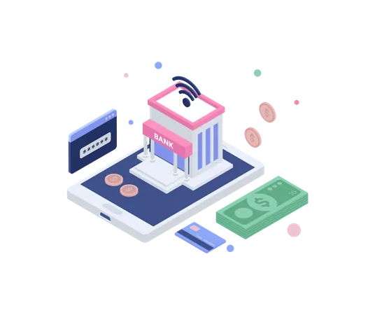 Internet banking  Illustration