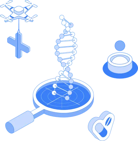 Investigación de adn  Ilustración