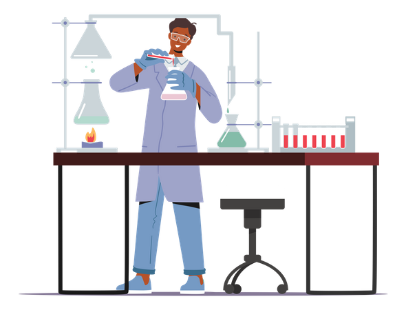 Investigación científica química  Ilustración