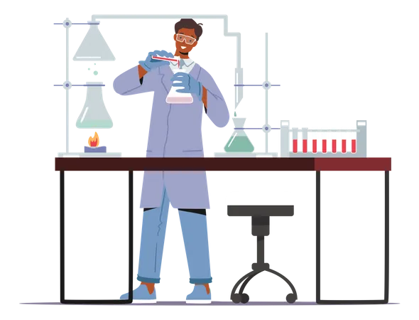 Investigación científica química  Ilustración