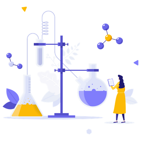 Investigación científica química  Ilustración