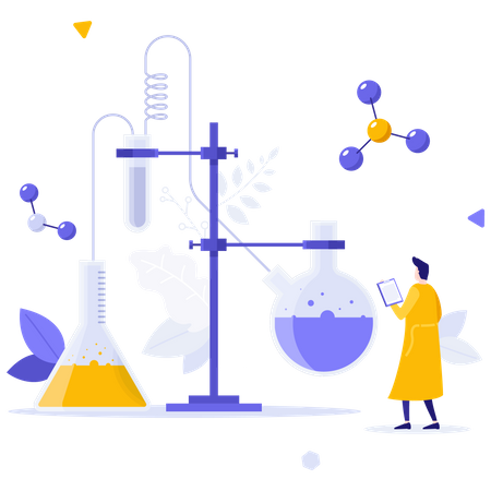 Investigación científica química  Ilustración