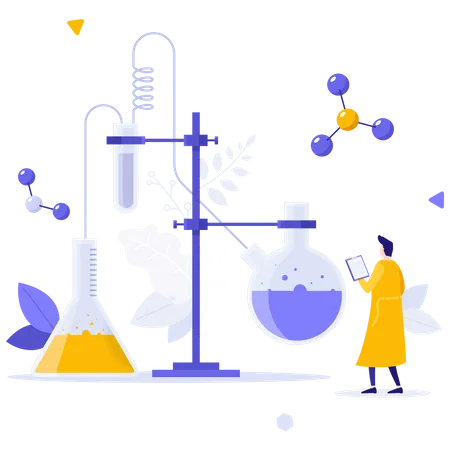 Investigación científica química  Ilustración