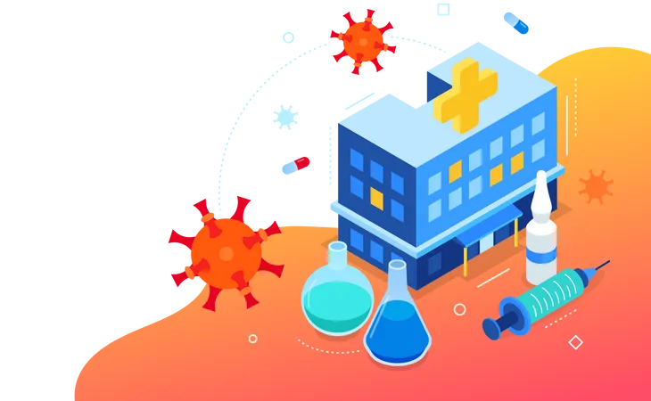 Investigación de la enfermedad del coronavirus  Ilustración